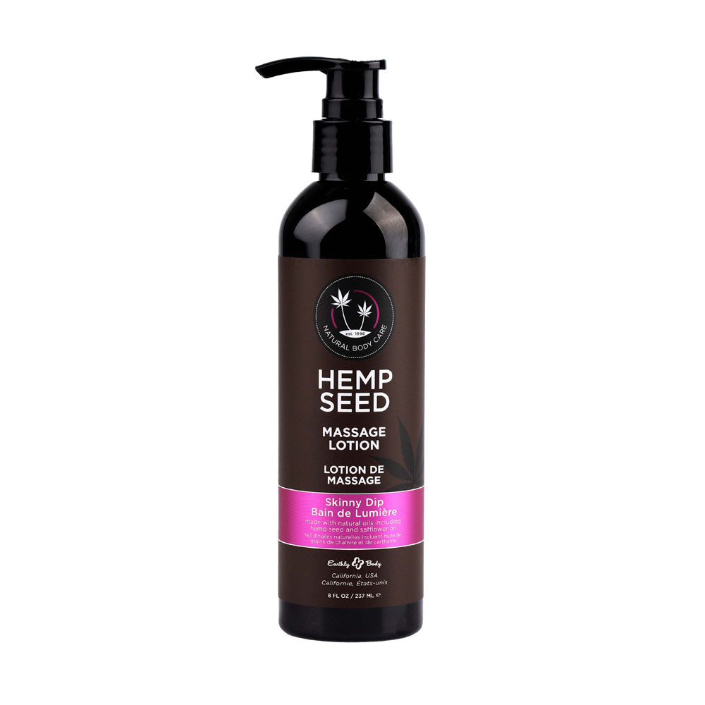 Hemp Seed Massage Lotion Skinny Dip (Vanilla & Fairy Floss) Scented 237 Ml Bottle