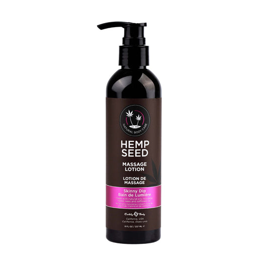 Hemp Seed Massage Lotion Skinny Dip (Vanilla & Fairy Floss) Scented 237 Ml Bottle