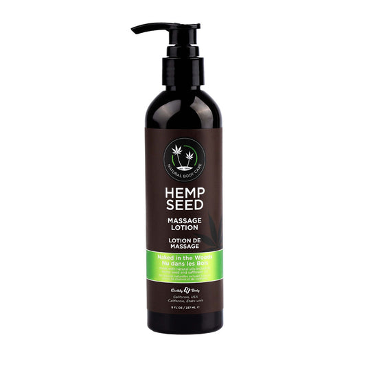 Hemp Seed Massage Lotion Naked In The Woods (White Tea & Ginger) Scented 237 Ml Bottle