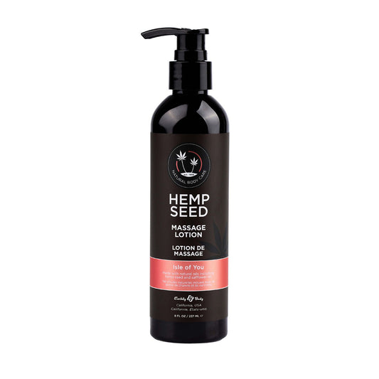 Hemp Seed Massage Lotion Isle Of You (Coconut Water, Citrus & Vanilla) Scented 237 Ml Bottle