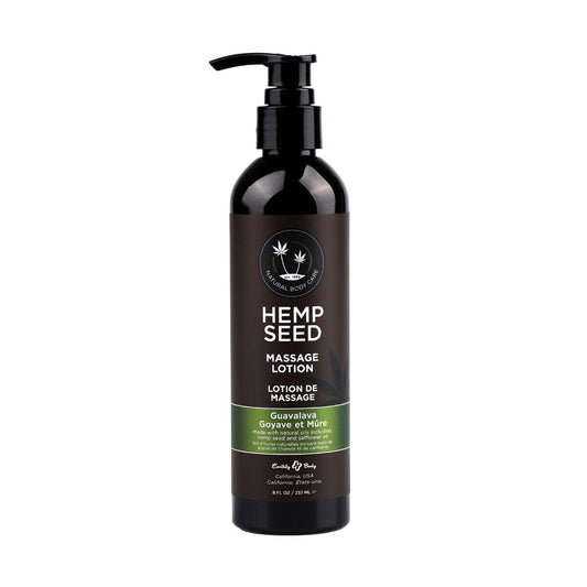 Hemp Seed Massage Lotion Guavalava (Guava & Blackberry) Scented 237 Ml Bottle