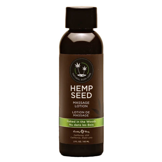 Hemp Seed Massage Lotion Naked In The Woods (White Tea & Ginger) Scented 59 Ml Bottle