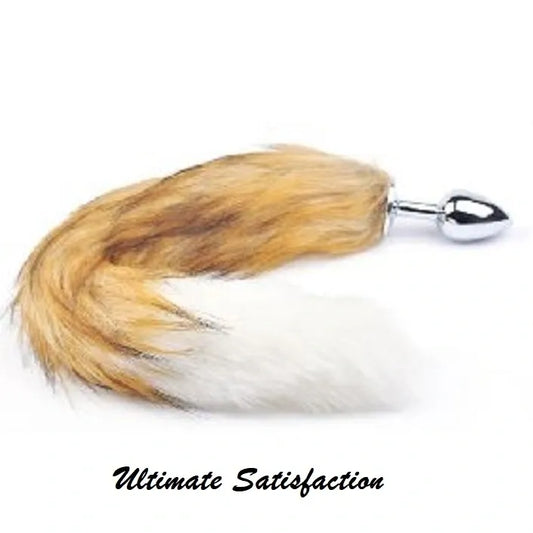 Small Size Metallic Anal Plug with Tail