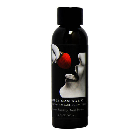 Edible Massage Oil Succulent Strawberry Flavoured 59 Ml Bottle