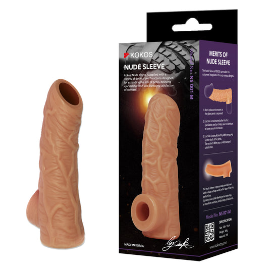 Kokos Nude Sleeve 1 Flesh Penis Extension Sleeve
