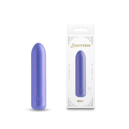 Seduction Roxy Metallic Blue Metallic Blue 9 Cm Usb Rechargeable Vibrating Bullet