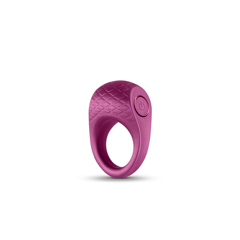 Seduction Levi Metallic Burgundy Metallic Burgundy Usb Rechargeable Vibrating Cock Ring