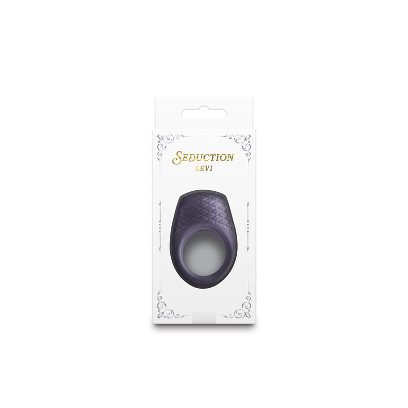 Seduction Levi Metallic Grey Metallic Grey Usb Rechargeable Vibrating Cock Ring