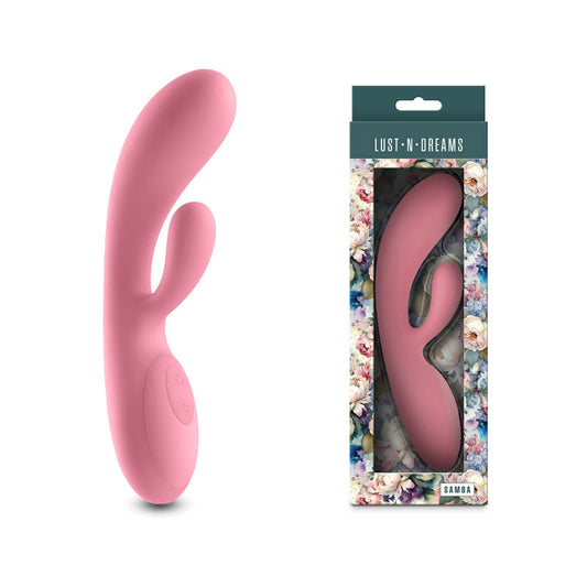 Lust N Dreams Samba Coral Pink 19.4 Cm Usb Rechargeable Rabbit Vibrator