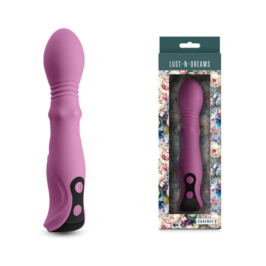 Lust N Dreams Cadence Blush Purple 18.2 Cm Usb Rechargeable Thrusting & Sliding Vibrator