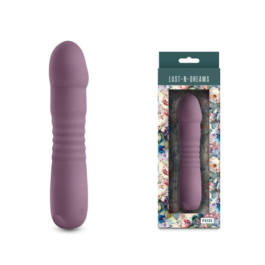 Lust N Dreams Poise Mauve Purple 17.3 Cm Usb Rechargeable Thrusting Vibrator