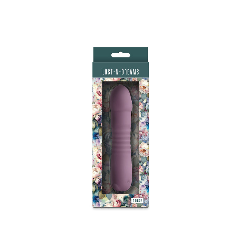 Lust N Dreams Poise Mauve Purple 17.3 Cm Usb Rechargeable Thrusting Vibrator