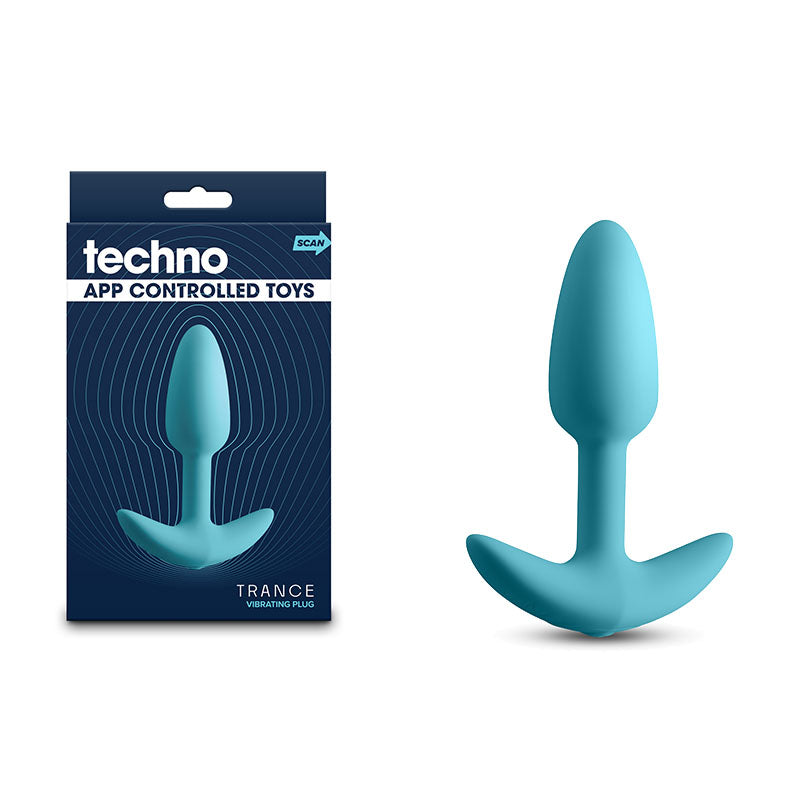 Techno Trance Blue 10.9 Cm Usb Rechargeable Butt Plug With App Control