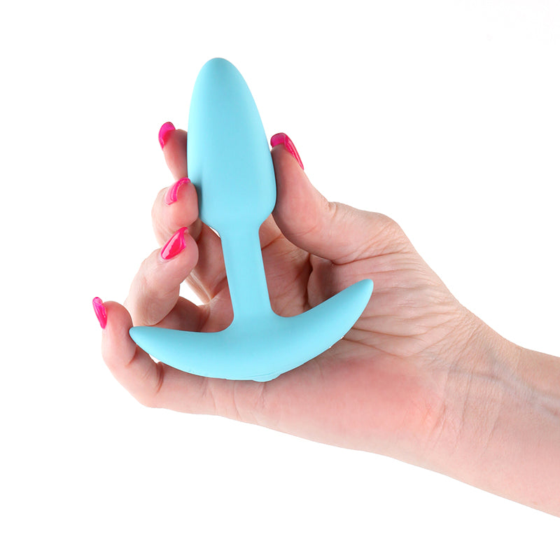 Techno Trance Blue 10.9 Cm Usb Rechargeable Butt Plug With App Control
