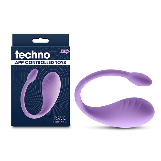 Techno Rave Purple Purple Usb Rechargeable Vibrator With App Control