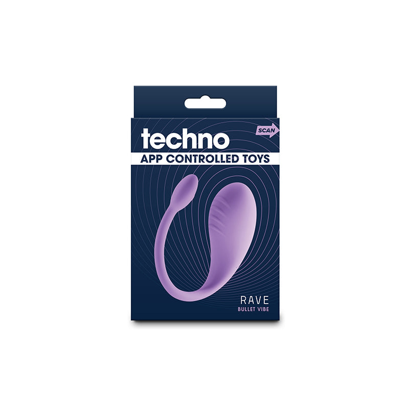 Techno Rave Purple Purple Usb Rechargeable Vibrator With App Control