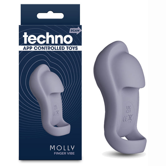 Techno Molly Grey Usb Rechargeable Finger Stimulator With App Control