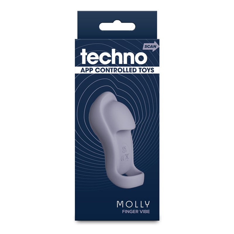 Techno Molly Grey Usb Rechargeable Finger Stimulator With App Control