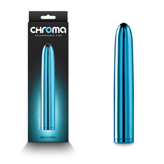 Chroma Teal Metallic Teal 17 Cm Usb Rechargeable Vibrator