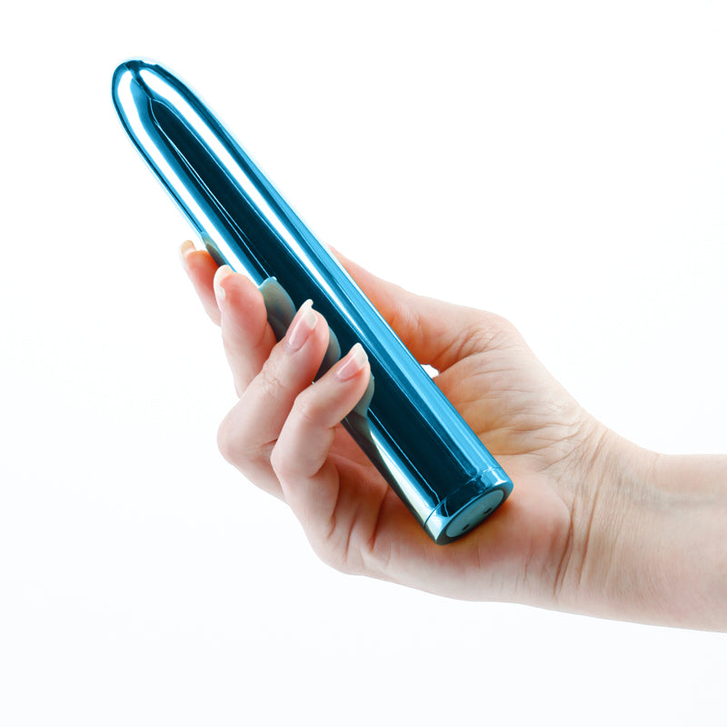 Chroma Teal Metallic Teal 17 Cm Usb Rechargeable Vibrator