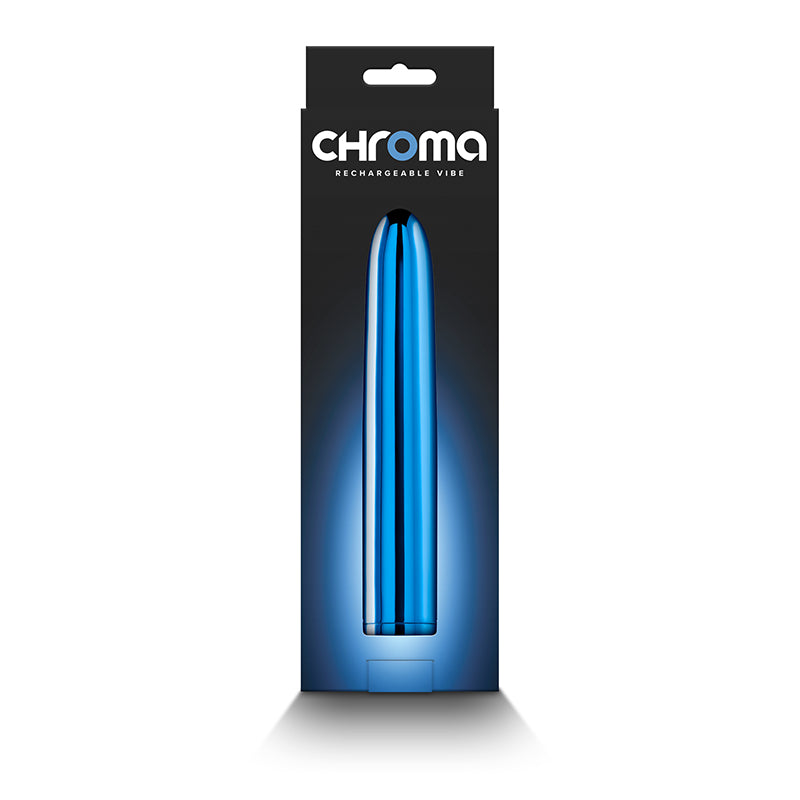 Chroma Blue Metallic Blue 17 Cm Usb Rechargeable Vibrator
