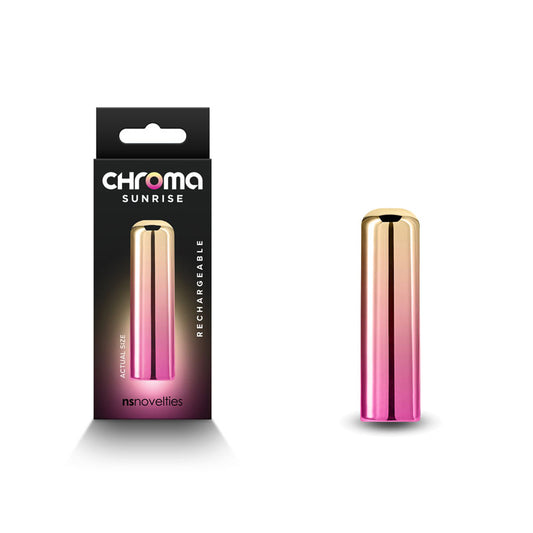 Chroma Sunrise Small Metallic Pink/Gold 6.8 Cm Usb Rechargeable Bullet