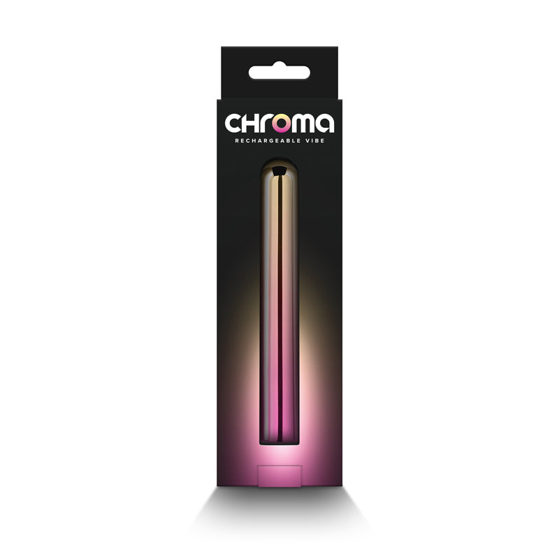 Chroma Sunrise Large Metallic Pink/Gold 13.8 Cm Usb Rechargeable Vibrator