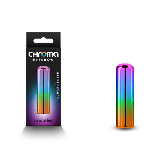 Chroma Rainbow Small Metallic Rainbow 6.8 Cm Usb Rechargeable Bullet