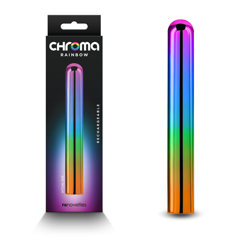 Chroma Rainbow Large Metallic Rainbow 13.8 Cm Usb Rechargeable Vibrator