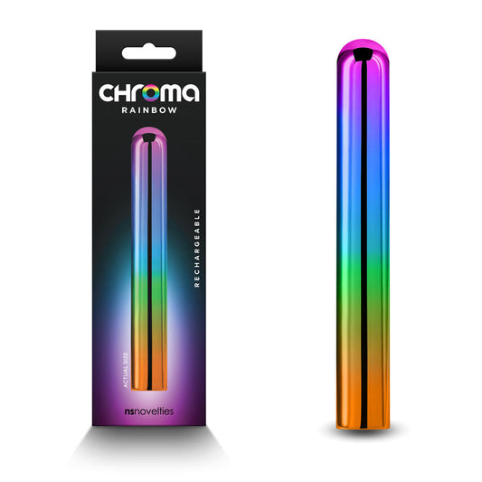 Chroma Rainbow Large Metallic Rainbow 13.8 Cm Usb Rechargeable Vibrator
