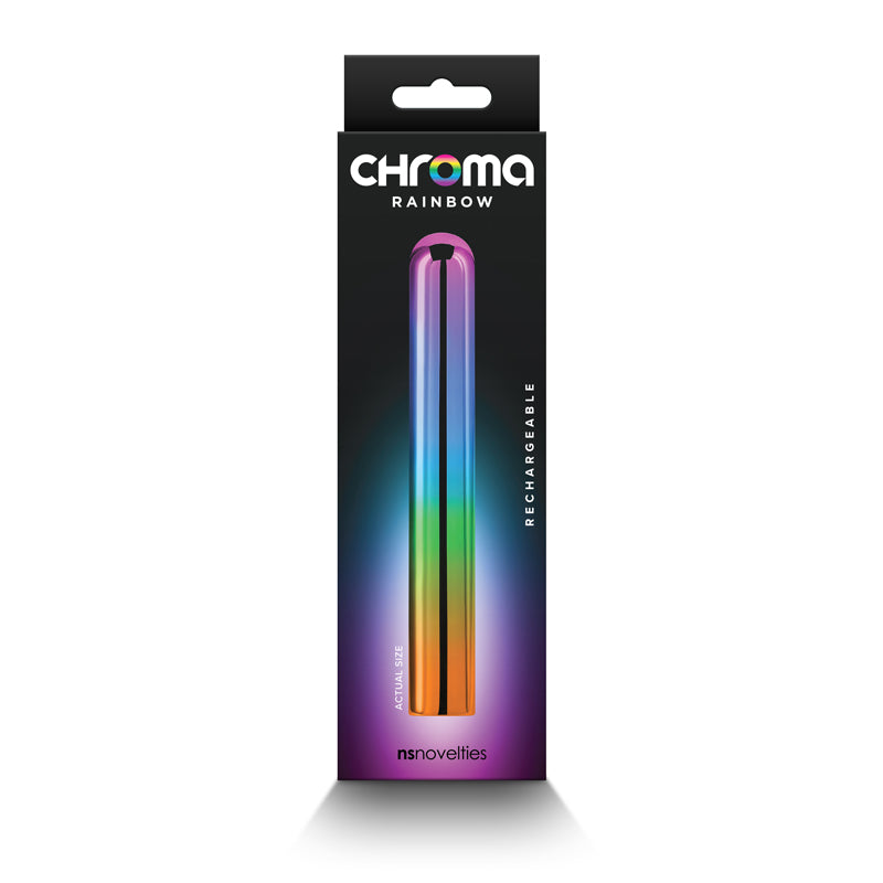 Chroma Rainbow Large Metallic Rainbow 13.8 Cm Usb Rechargeable Vibrator