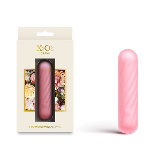 X & O's Crave Light Pink Light Pink 10.5 Cm Usb Rechargeable Bullet
