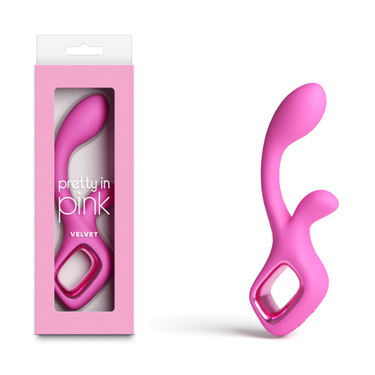 Pretty In Pink Velvet Pink Pink 18.7 Cm Usb Rechargeable Rabbit Vibrator