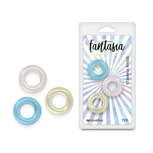Fantasia Stamina Rings Multicolour Coloured Cock Rings Set Of 3