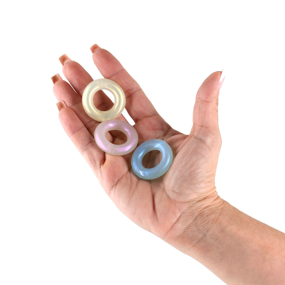 Fantasia Stamina Rings Multicolour Coloured Cock Rings Set Of 3