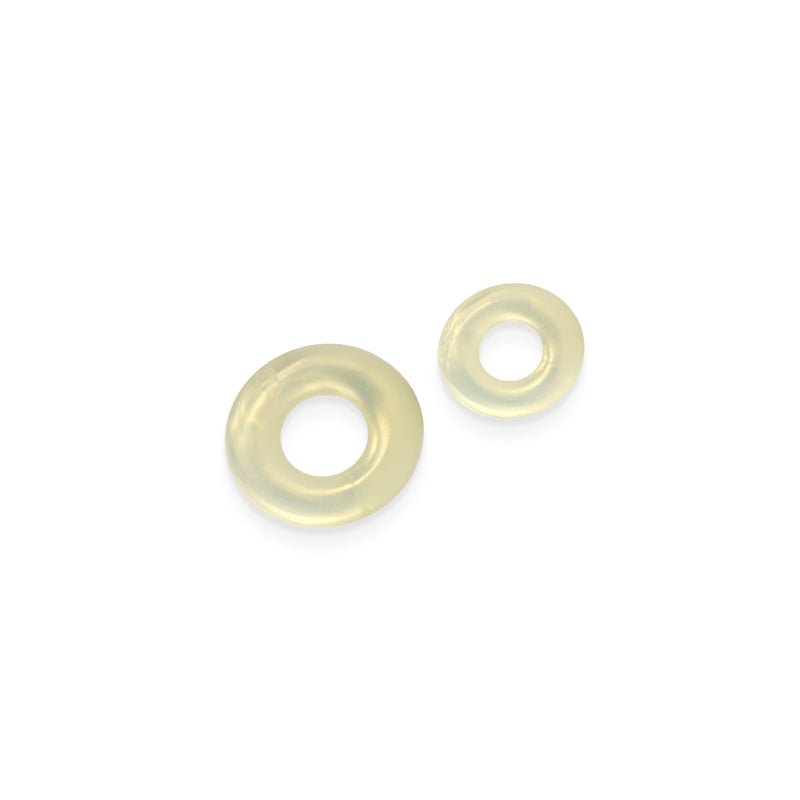 Fantasia Double Stack Amber Amber Cock Rings Set Of 2 Sizes