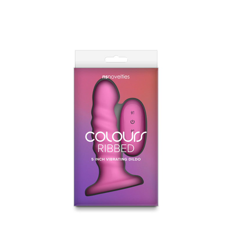 Colours Ribbed 5'' Vibrating Dildo Pink Pink 14.5 Cm Usb Rechargeable Vibrating Dildo With Wireless Remote