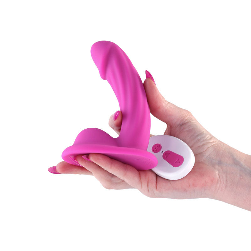 Colours Curve Vibrating 5'' Dildo Pink Pink 12.6 Cm Usb Rechargeable Vibrating Dildo With Wireless Remote