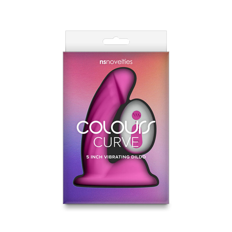 Colours Curve Vibrating 5'' Dildo Pink Pink 12.6 Cm Usb Rechargeable Vibrating Dildo With Wireless Remote