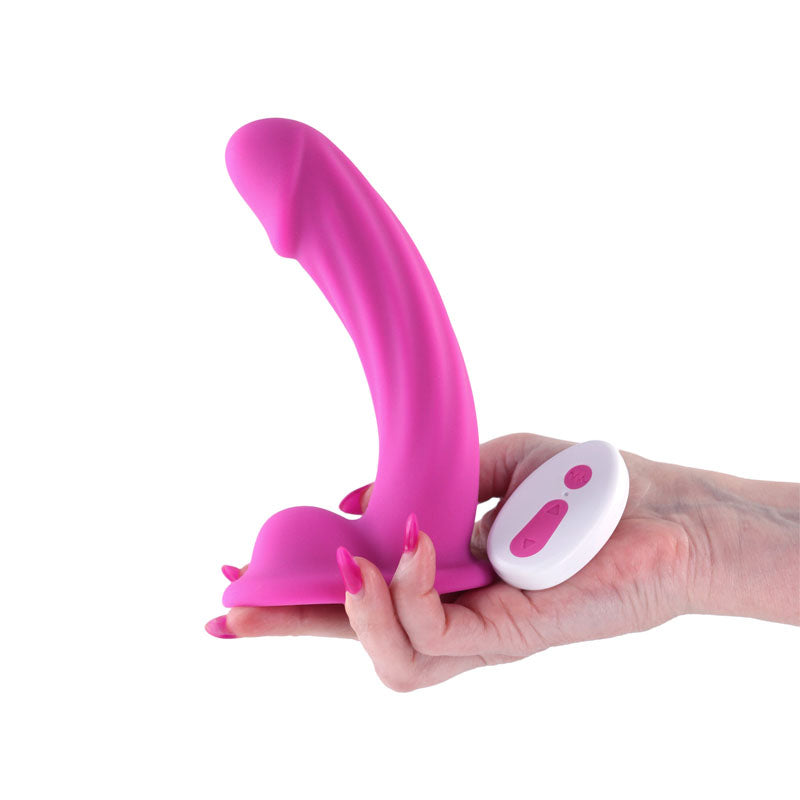 Colours Curve Vibrating 6'' Dildo Pink Pink 16.4 Cm Usb Rechargeable Vibrating Dildo With Wireless Remote