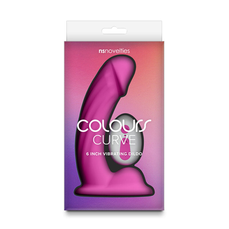 Colours Curve Vibrating 6'' Dildo Pink Pink 16.4 Cm Usb Rechargeable Vibrating Dildo With Wireless Remote