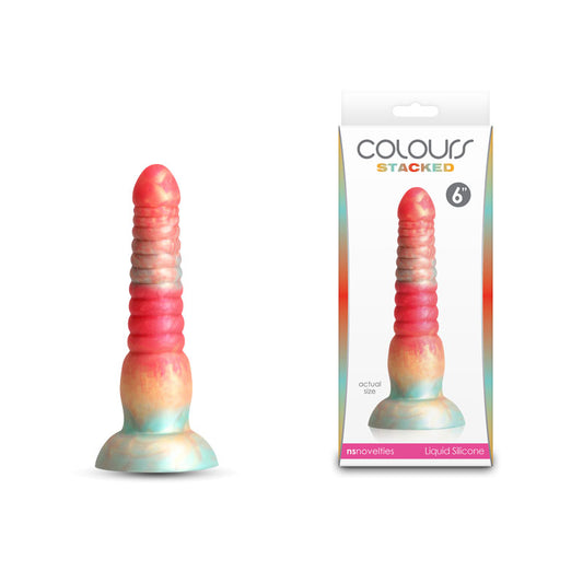 Colours Stacked 6'' Dildo Red/Gold Red/Gold 16 Cm Fantasy Dildo