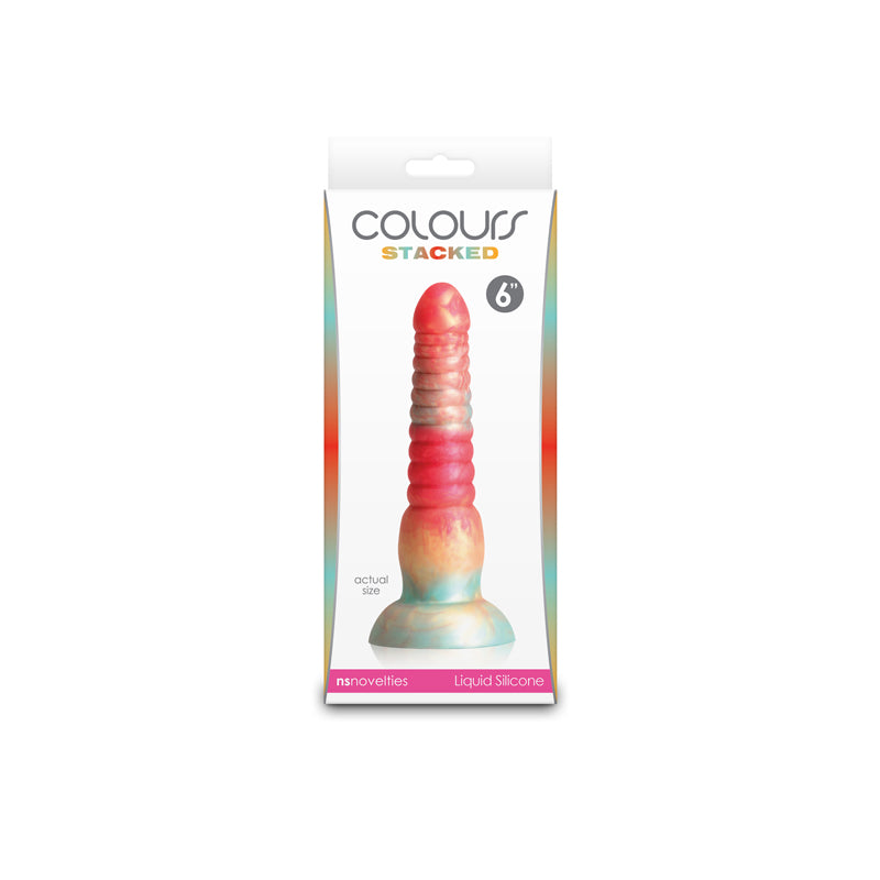 Colours Stacked 6'' Dildo Red/Gold Red/Gold 16 Cm Fantasy Dildo