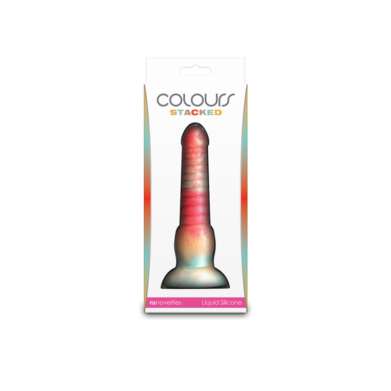 Colours Stacked 6'' Dildo Red/Gold Red/Gold 16 Cm Fantasy Dildo