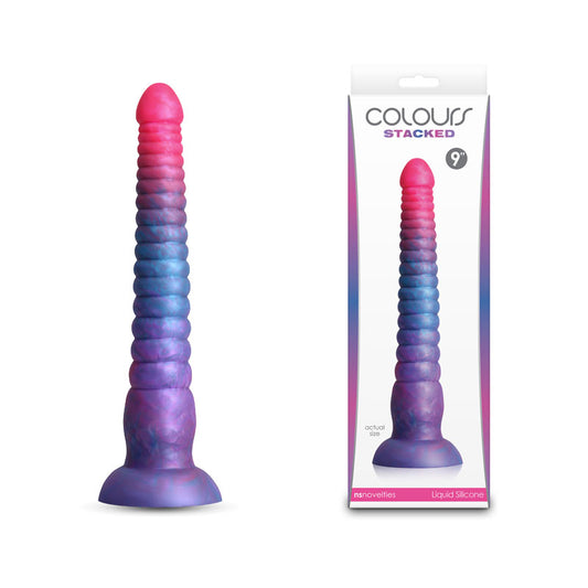 Colours Stacked 9'' Dildo Pink/Blue Pink/Blue 23 Cm Fantasy Dildo