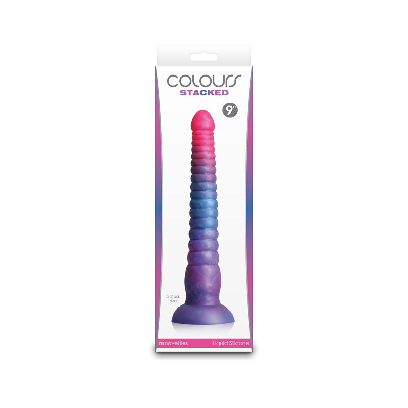Colours Stacked 9'' Dildo Pink/Blue Pink/Blue 23 Cm Fantasy Dildo