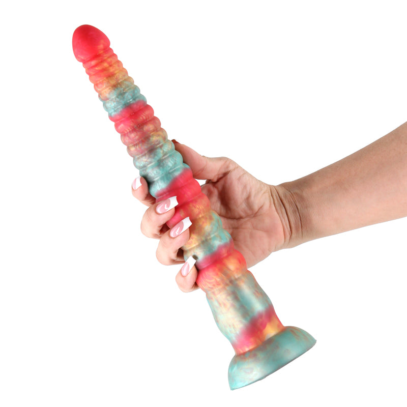 Colours Stacked 12'' Dildo Red/Gold Red/Gold 30.6 Cm Fantasy Dildo