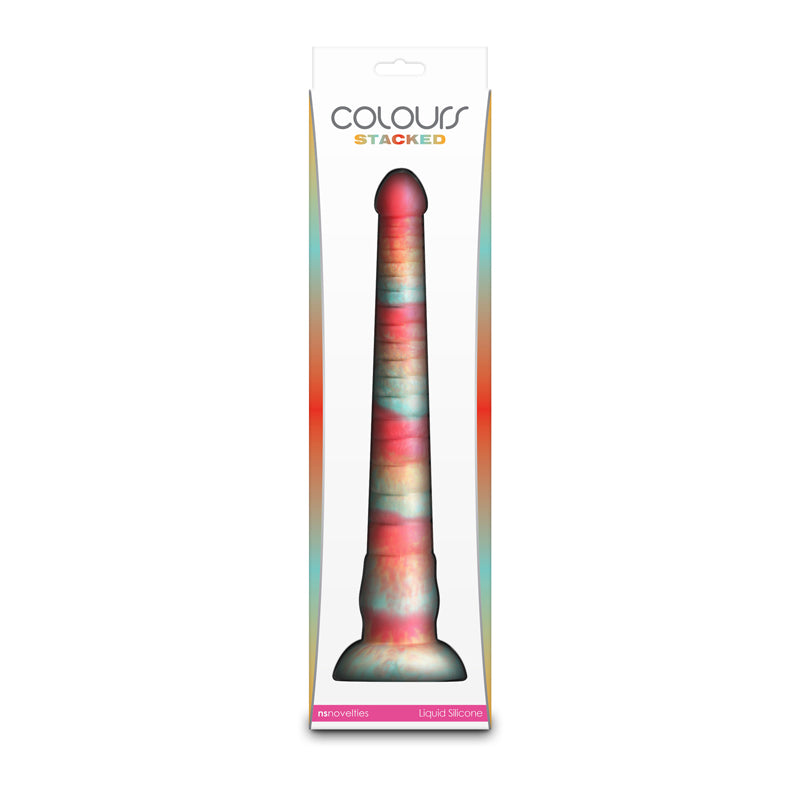 Colours Stacked 12'' Dildo Red/Gold Red/Gold 30.6 Cm Fantasy Dildo