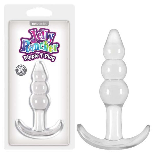 Jelly Rancher Ripple T Plug Clear 10.9 Cm (4.3'') Butt Plug