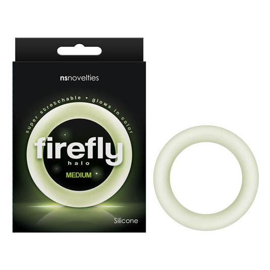 Firefly Halo Glow In Dark Clear Medium 55 Mm Cock Ring